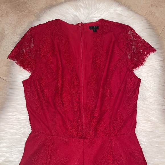 NBD Azealia Cherry Bomb Lace Romper - Picture 8 of 12